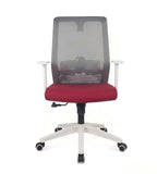 舒適灰紅網背帶轆辦公椅 Comfortable Grey and Red Mesh Office Chair