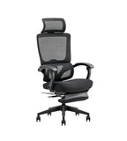 多功能黑色網背高背帶腳踏辦公椅 Multifunctional Black Mesh High Back Office Chair
