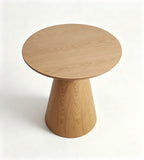 北歐原木色白蠟木紋圓形茶几 Nordic Natural Ash Wood Grain Round Coffee Table