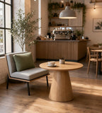 Nordic Natural Ash Wood Grain Round Coffee Table