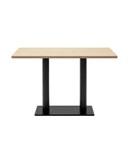 簡約木色鋼架長方形餐枱 Minimalist Wood Rectangle Dining Table
