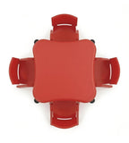 實用紅色防火板幼稚園圓角兒童枱椅 Kids Red Kindergarten Table Chair Set