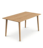 Nordic Light-Toned Solid Wood Rectangular Dining Table