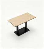 簡約木色鋼架長方形餐枱 Minimalist Wood Rectangle Dining Table