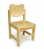 可愛熊貓原木色全實木幼稚園兒童椅 Cute Panda Solid Wood Kindergarten Chair