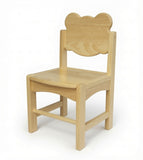 可愛熊貓原木色全實木幼稚園兒童椅 Cute Panda Solid Wood Kindergarten Chair