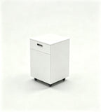純白簡約活動櫃	Minimalist White Mobile Pedestal