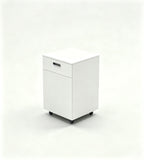 純白簡約活動櫃	Minimalist White Mobile Pedestal
