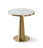 Gold Stainless Steel Sintered Stone Round Negotiating Table