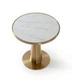 Gold Stainless Steel Sintered Stone Round Negotiating Table