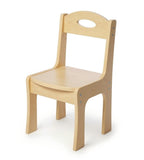 簡約原木色實木帶靠背兒童椅 Simple Solid Wood Children Chair