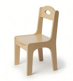 簡約原木色實木帶靠背兒童椅 Simple Solid Wood Children Chair