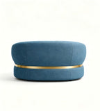 Modern Light Luxury Blue Fabric 3-Seater Sofa
