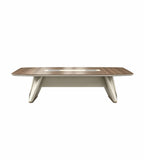 現代木紋帶線盒長方形會議枱 Modern Wood Grain Rectangular Conference Table