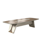現代木紋帶線盒長方形會議枱 Modern Wood Grain Rectangular Conference Table