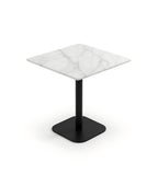 簡約白色岩板方形辦公室洽談枱 Minimalist White Sintered Stone Square Office Table
