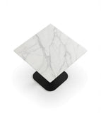 簡約白色岩板方形辦公室洽談枱 Minimalist White Sintered Stone Square Office Table