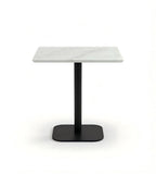 簡約白色岩板方形辦公室洽談枱 White Sintered Stone Square Office Table