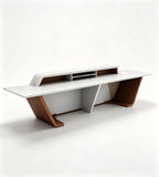 Geometric Honeycomb Pattern Reception Desk