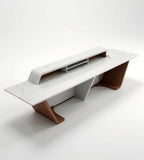幾何蜂巢紋理接待前台 Geometric Honeycomb Pattern Reception Desk