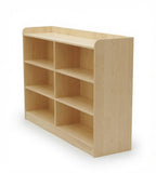 簡約原木色實木六格幼稚園玩具儲物櫃 Minimalist Solid Wood Kindergarten Toy Cabinet