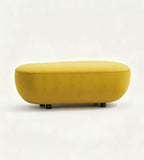 現代創意黃色布藝橢圓形梳化 Modern Creative Yellow Fabric Oval Sofa