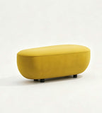 現代創意黃色布藝橢圓形梳化 Modern Creative Yellow Fabric Oval Sofa