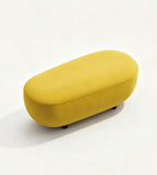 現代創意黃色布藝橢圓形梳化 Modern Creative Yellow Fabric Oval Sofa