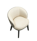 現代米色印花PU皮可旋轉單座位梳化 Modern Beige Printed PU Swivel Single Sofa