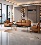 Light Luxury Black Sintered Stone Bronze Metal Nesting Coffee Table