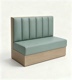 Vertical-Stitched Upholstered Restaurant Booth