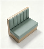 Vertical-Stitched Upholstered Restaurant Booth