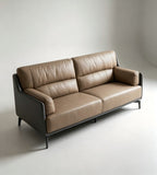雙色拼皮三人沙發	Dual-Tone Contrast Three-Seater