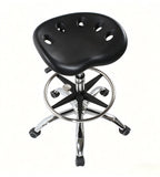 舒適耐用黑色西皮可升降帶轆吧椅 Black PU Leather Adjustable Bar Stool with Wheels