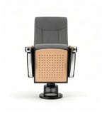 Modern Wood-Finish Foldable Auditorium Chair