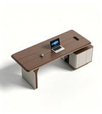 雙色簡約商務老闆台 Two-Tone Minimalist Executive Desk