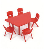 創意組合紅色梯形幼稚園枱椅 Creative Red Trapezoid Kindergarten Table