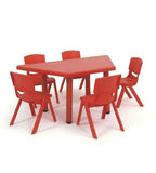 創意組合紅色梯形幼稚園枱椅 Creative Red Trapezoid Kindergarten Table