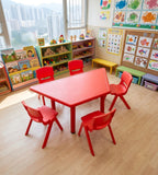 創意組合紅色梯形幼稚園枱椅 Creative Red Trapezoid Kindergarten Table
