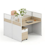 Modern Oak Partition Workstation