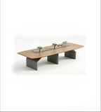 現代淺木色帶線盒會議枱 Modern Light Wood Conference Table