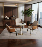 Gold Stainless Steel Marble Round Office Negotiation Table Gold Marble Round Table