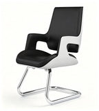 現代黑色西皮弓形腳會議椅 Modern Black PU Leather Sled Base Conference Chair