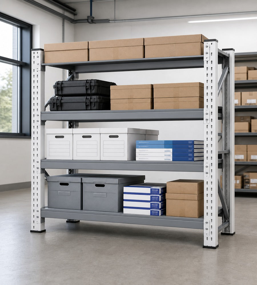 Warehouse and Commercial High Load-Bearing 4-Tier Heavy Duty Shelving