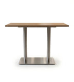 簡約木色實木多層板長方形金屬腳餐枱 Minimalist Wood Grain Rectangular Dining Table