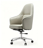 中背弧線扶手大班椅	Mid-Back Curved Design Executive Chair with Armrests