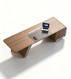 流線型胡桃木老闆台 Streamline Walnut Executive Desk