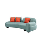 現代藍色布藝多座位梳化 Modern Blue Fabric Multi-Seater Sofa