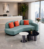 現代藍色布藝多座位梳化 Modern Blue Fabric Multi-Seater Sofa