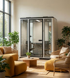 Smart Quad-Person Meeting Soundproof Booth